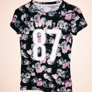 Aeropostale Rose Print 87 Graphic T-Shirt